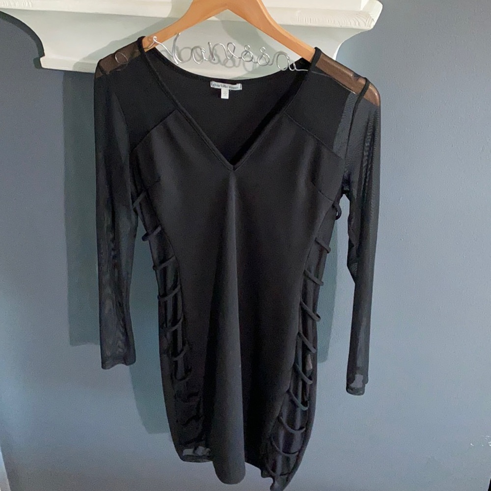 Sexy black mini dress